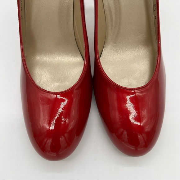 Stuart Weitzman Red Patent Leather Pumps Size 9.5 N - Picture 6 of 13